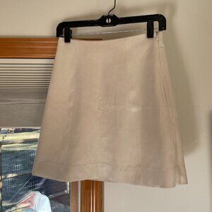 Aritzia Babaton Suede Cream Mini Skirt
